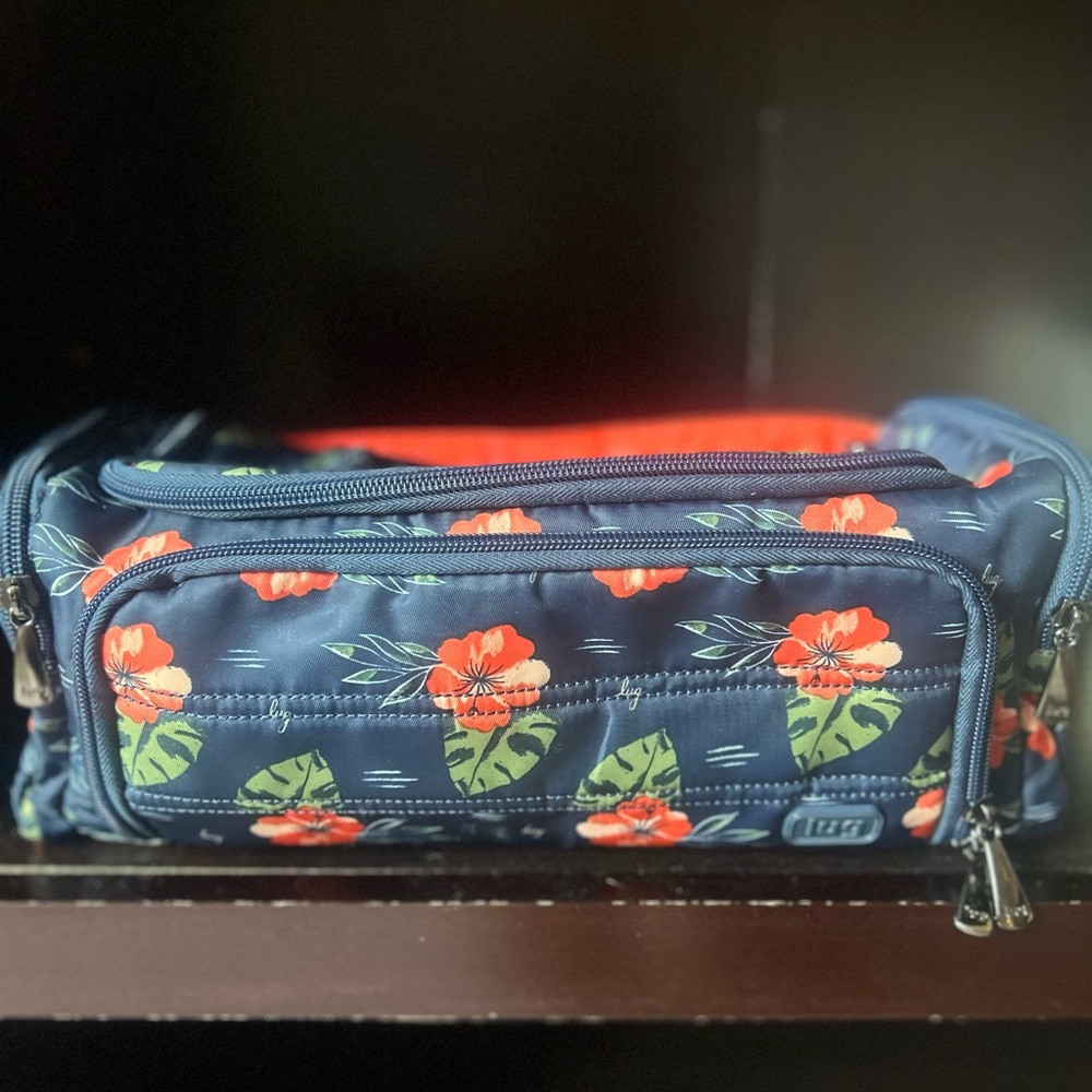 Lug Navy and Red Floral Travel Bag